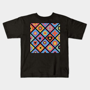 Vintage Spectrum Squares Kids T-Shirt